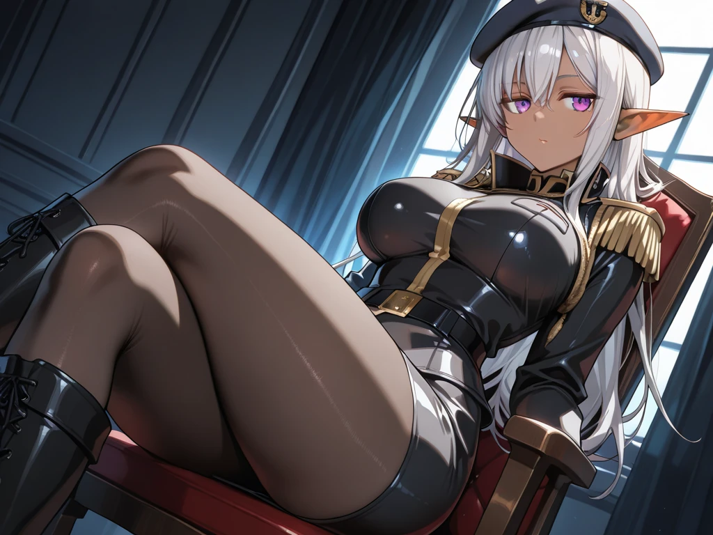 (masterpiece, best quality),altair,1girl,open clothes,beautiful eyes,full body,no panties,naked coat,see-through_shirt,squatting