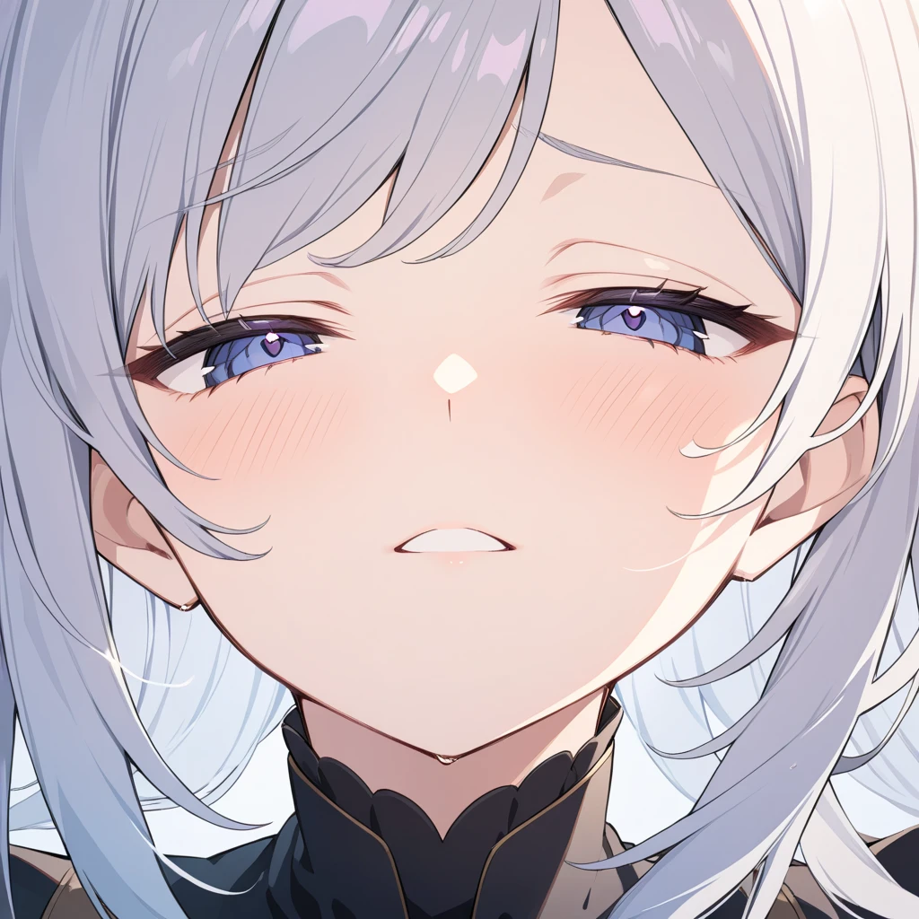 facial expression close-up, heart-shaped pupils, 