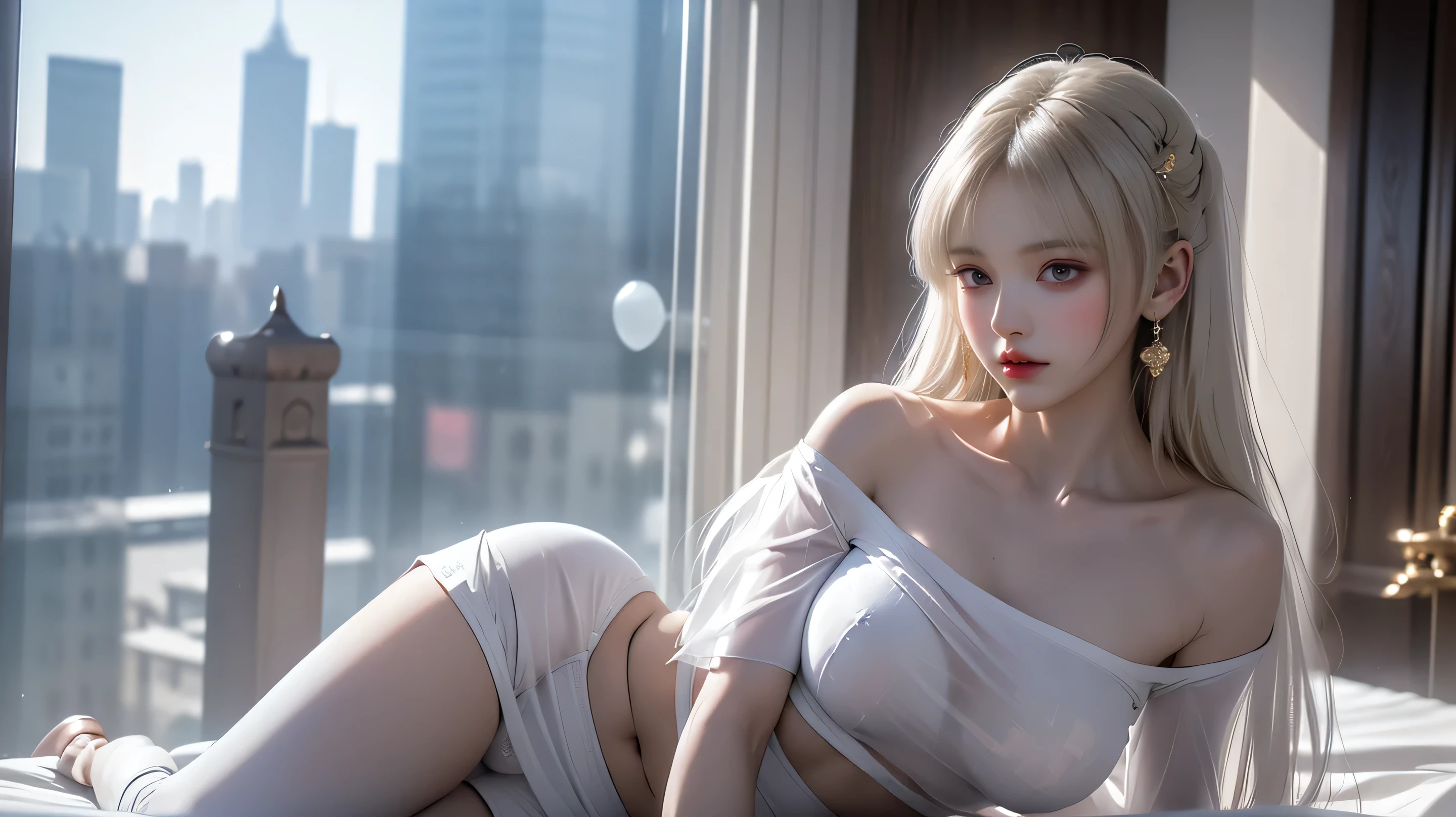 ((NSFWSTILLSHOW))、no extra arm:2、no extra hand:2、no extra leg:2、((solo 1girl))、{full length|Full height|all-fours|Half squatting|Flying|Jumpping|Ass focus、looking ahead}、{Wide Shot:1.5|Drone view|OverHeadShot|From below:1.5}、(wetted Porcelain skin、Wetted White skinny bodysuit)、Very thin and soft fabric、wetted face、{wetted hair|Floating hair|Shiny hair|Black hair|Blonde hair|Silver hair|Short Bob|Half Up|Curly hair}、Detailed Clear Nipples、detailed crotch、(The shape of the pubic area is Clearly Visible:1.2)、ass visible through thighs:1.3、Nipple shadow、(masterpiece, Best quality)、(Photorealsitic:1.37)、(BokeH)、smooth shading、({childish|Gigantic、cleavage})、((((detailed beautiful face))))、Darkbackground、neons、zydG、high collar、elbow_gloves、Google Earth、spaceships、Blue Earth、{fururistic|dreamlike|creative refinement|vivid illumination}、