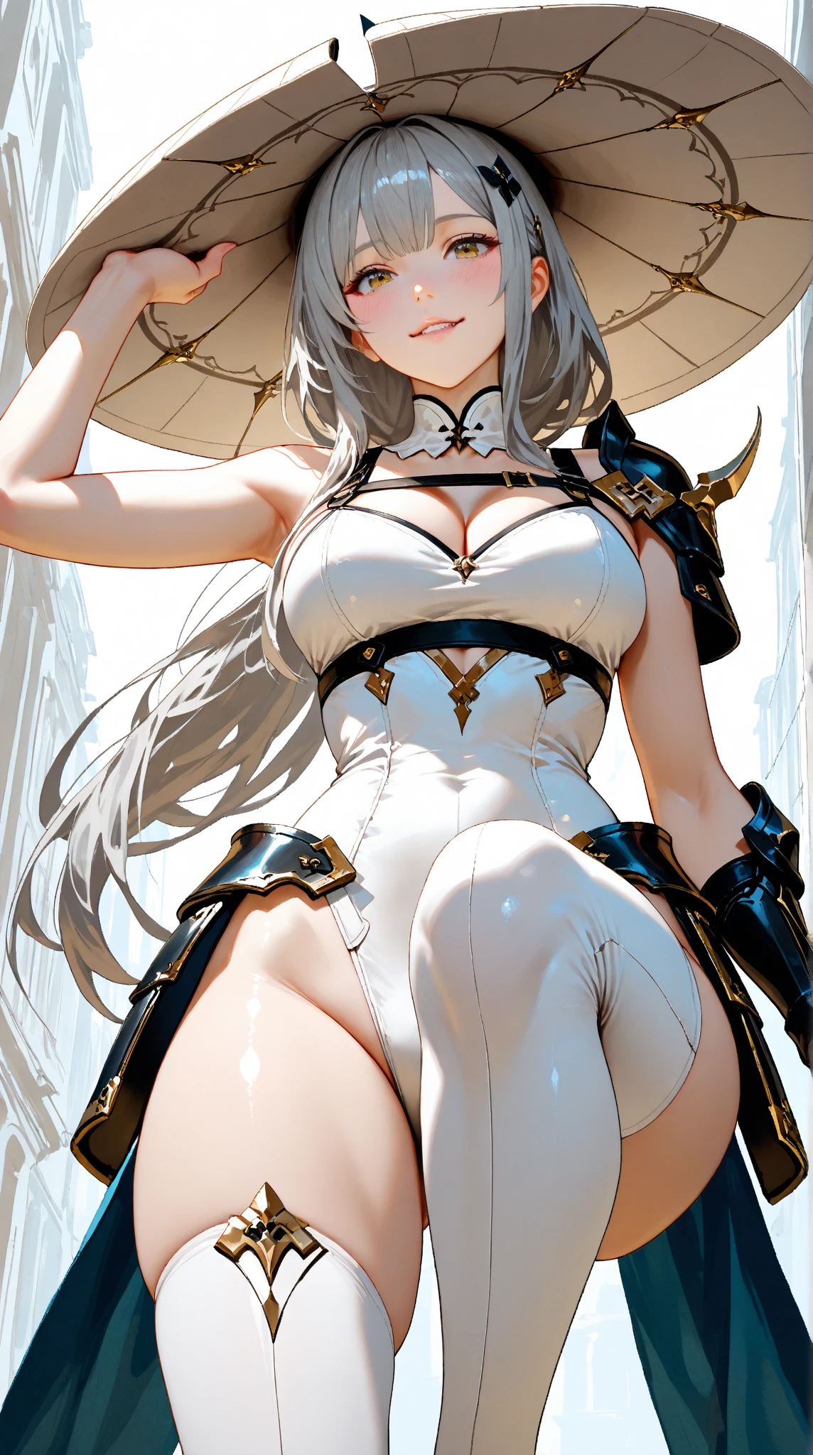Sexy woman in white lingerie sitting on a wooden pier., Extremely detailed artgerm, seductive anime girl, works of art in the style of guweiz, IG model | Artgerm, Beautiful and seductive anime woman, WLOP and Rossdrew, Artgerm. Anime illustration, Wlop and Sakimichan, Artgerm and Rossdrew, wethair, detailed eyes, detailed hands, detailed eyes, elf woman, flowers