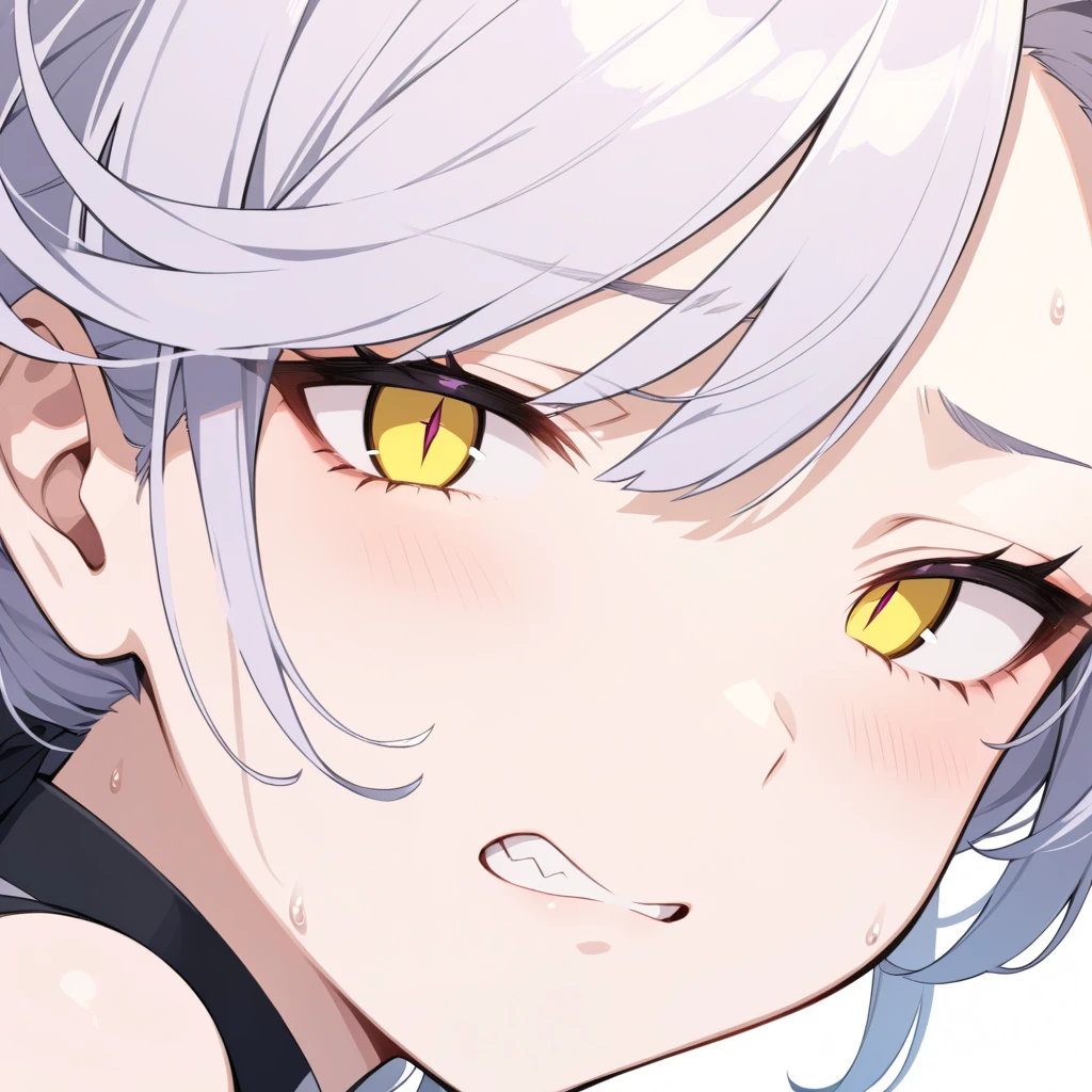 facial expression close-up, heart-shaped pupils, 