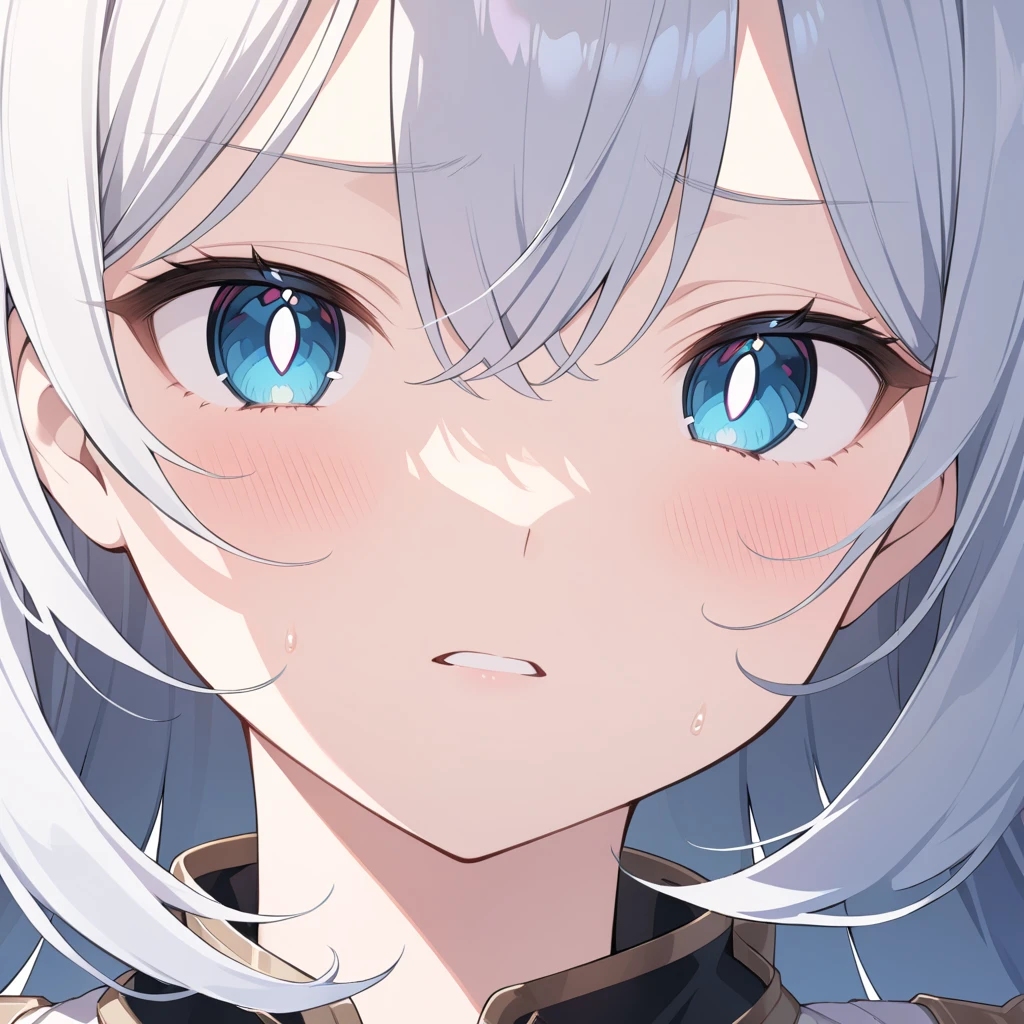 facial expression close-up, heart-shaped pupils, 