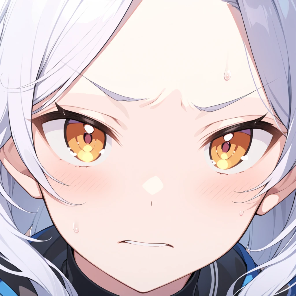 facial expression close-up, heart-shaped pupils, 