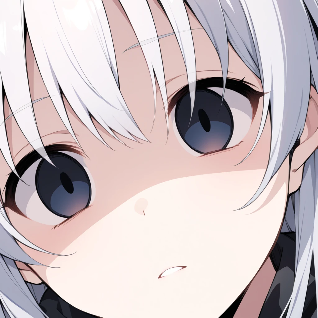 facial expression close-up, heart-shaped pupils, 