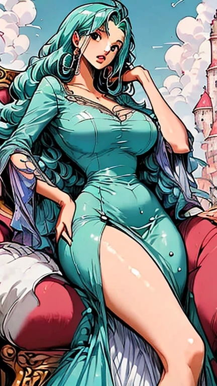 (Masterpiece, best quality, highres, ultra-detailed, dynamic) Dorthy from the wizard of oz, full body, detailed face, detailed eyes, detailed lips, detailed nose, (Huge breasts:1.2), tight blue and white dress like in the wizard of oz movie, short skirt, thicc, (yellow brick road), oz background, sexy and whimsical