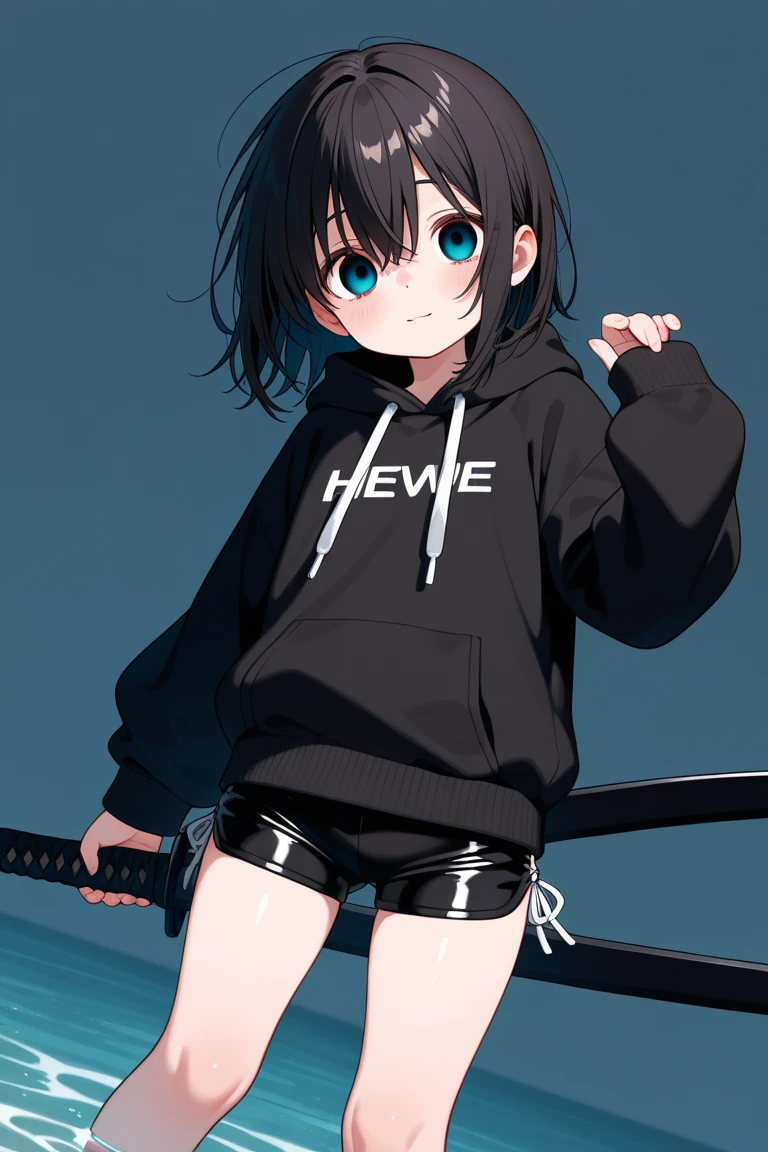 (Highest quality:1.2)。One Woman。Glasses。Angry expression。(Wearing a black jacket)。(sitting)。The background is a white。(the word SELA is written on his jacket )