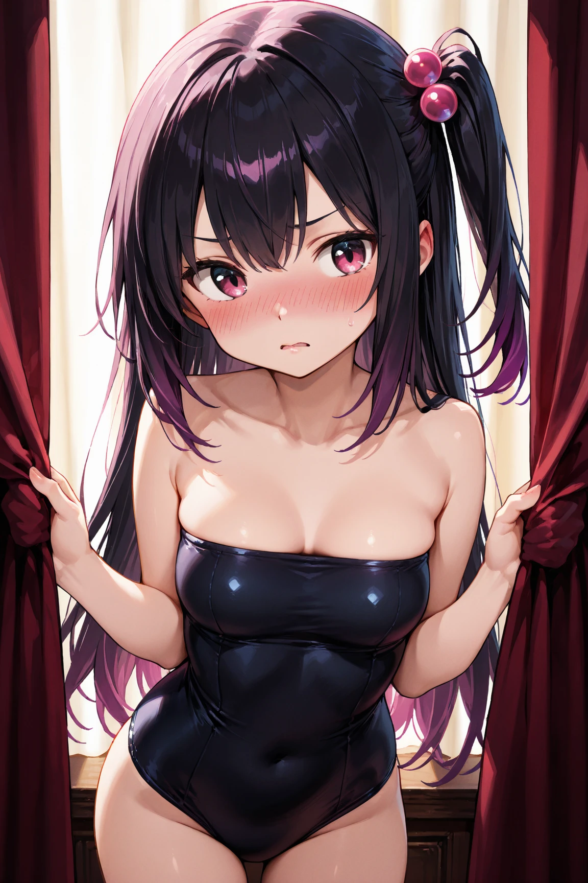 1 girl,((Playmate Bunny:1.4)),(black bowtie,White cuffs,Rabbit ears:1.3),(Laughing,Open mouth:1.2),From below,Dynamic Pose,Dynamic Angle,(Spoken Heart:1.2),Happy background, absurderes, (masutepiece, Best Quality, hight resolution, Hyper-Resolution ), Intricate details,Hyper realistic,Professional Lighting