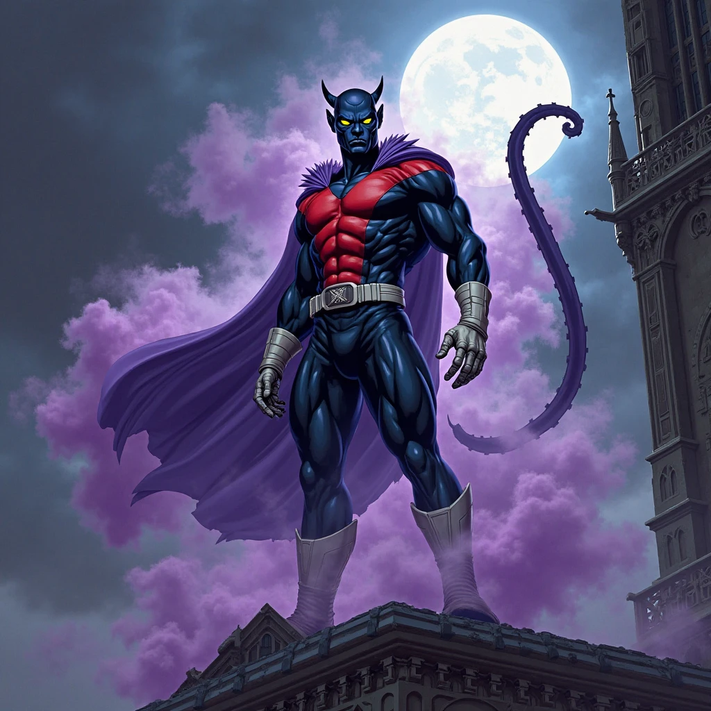 (Female (woman), (cowboy shot), sfw, (masterpiece), (best quality:1.0), (ultra highres:1.0), (detailed eyes), (scenic shot BREAK RavenTT), (dynamic pose navy-blue cloak), brooch, leotard, (belt BREAK abstract raven\(bird\)), (gorgeous view), (((night))) 4k)