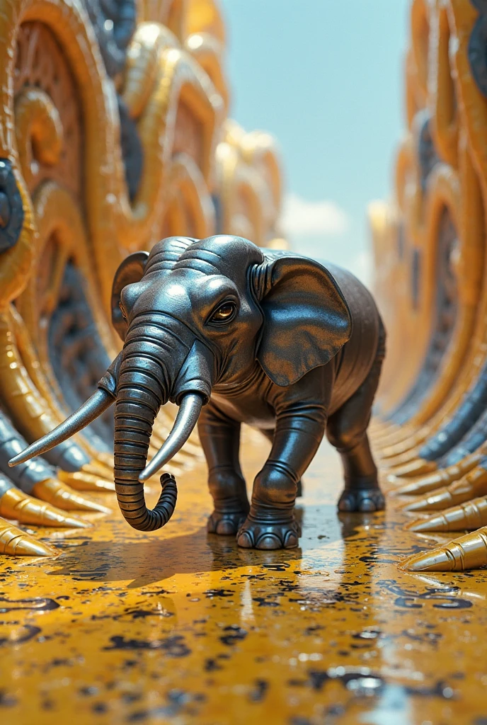3D toy cartoon cute fantasy elephant.