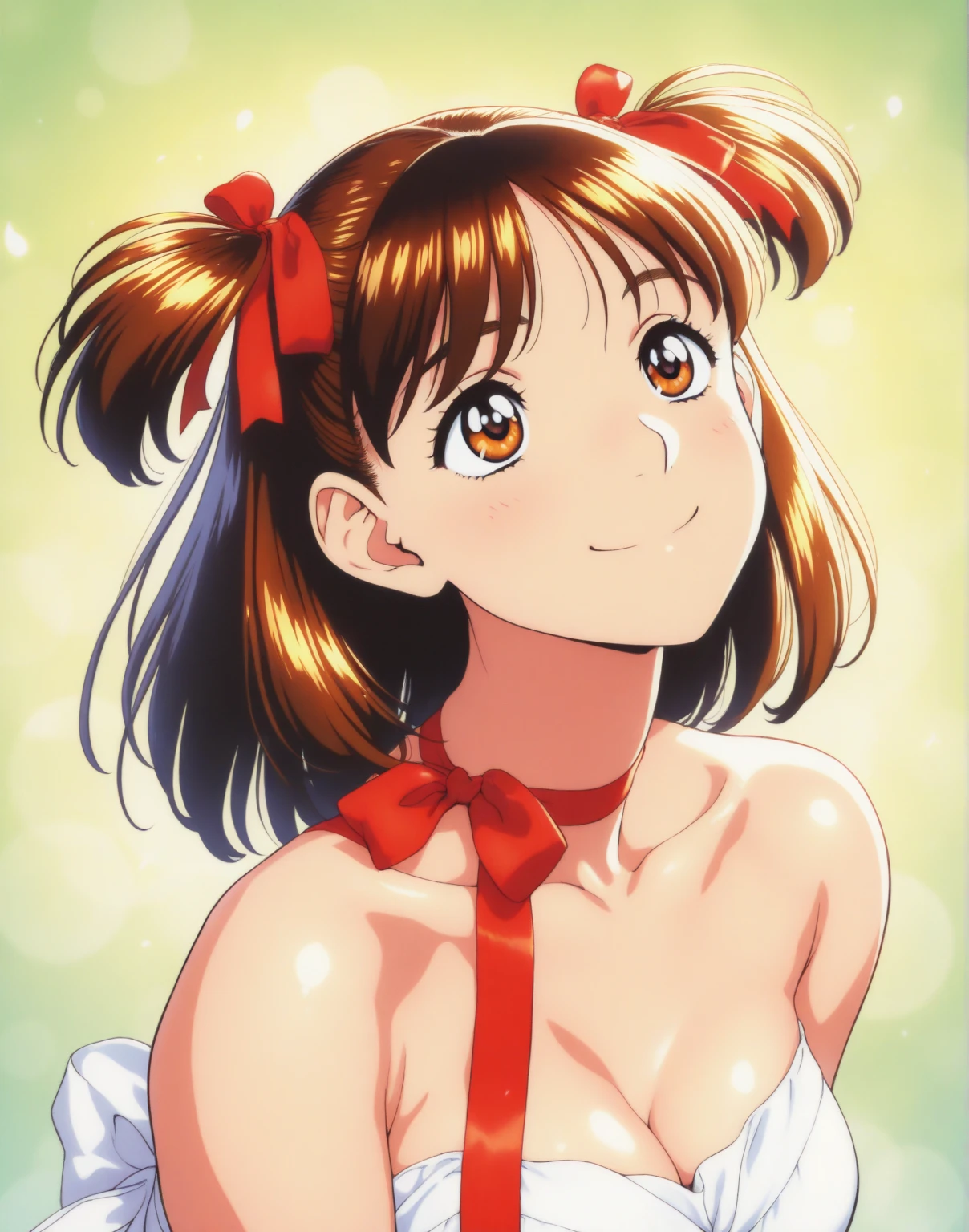 (detailed background, masterpiece, best quality, pixiv:1.5), (solo:1.2), (traditional media, pencil sketch:1.2), tabi, ((red white theme)), (limited palette), 1girl, solo, hakurei reimu, armpits, navel, red skirt, bow, skirt, breasts, red bow, detached sleeves, white background, hair bow, brown hair, ascot, midriff, simple background, brown eyes, hair tubes, yellow ascot, looking at viewer, sideboob, ribbon-trimmed sleeves, ribbon trim, arms up, closed mouth, blush, frills, red shirt, crop top, medium breasts, shirt, frilled bow, stomach, bangs, hair between eyes, arms behind head, sidelocks, cowboy shot, collarbone, sleeveless, long sleeves, nontraditional miko, white sleeves, frilled shirt collar, medium hair