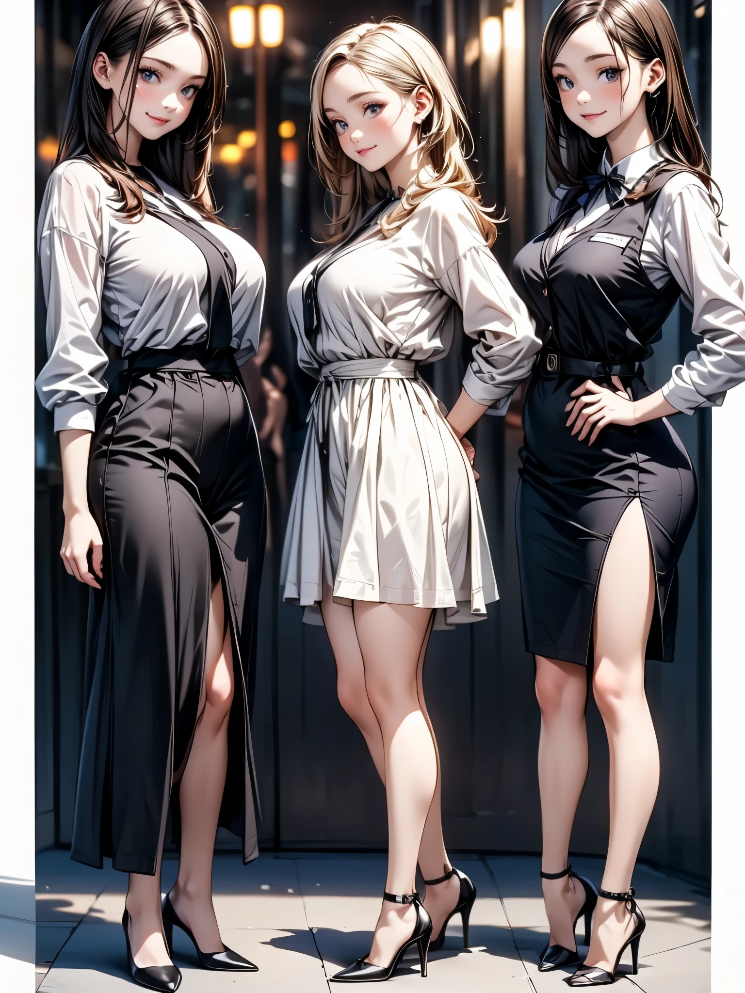 ((Biologically correct limb count))、((Full Body Shot, Full-body photo including face、Head to toe photos))、4K、(masterpiece:1.3)、((Symmetrical facial features))、Eyes of meticulous depiction、beautiful 、Excellent style、((skirt、See-through shirt with embroidered lace on the chest、High heels with anklets))、Detailed Description、shopping、(Married Woman:1.5)、sex appeal、Alluring、Handbags、Earrings、necklace、Looking up、(male:-0.5),(multiple:-1)