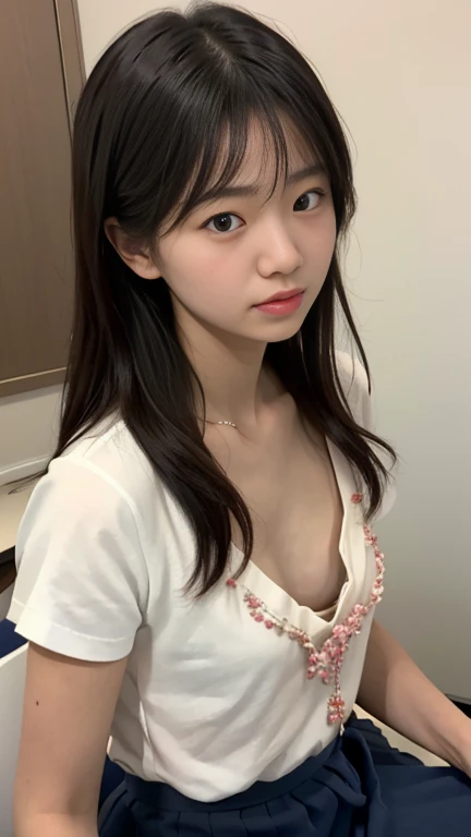 Cute Girls､high school girl､Pink camisole､See-through
