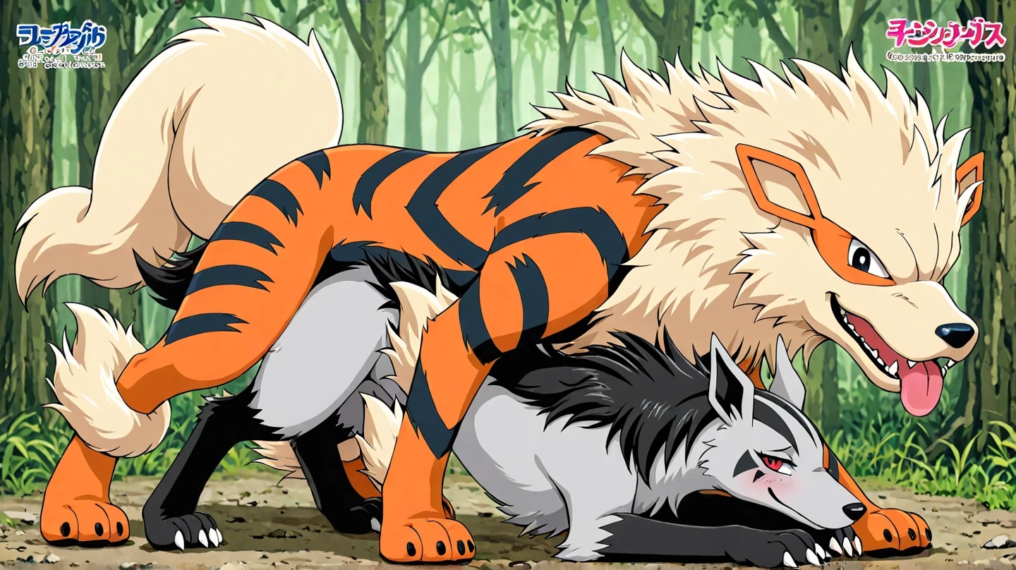 Arcanine,male,balls,feral,blowjob,duo,face fuck,69 position,sucking deep base knot,saliva,eager,big base knot