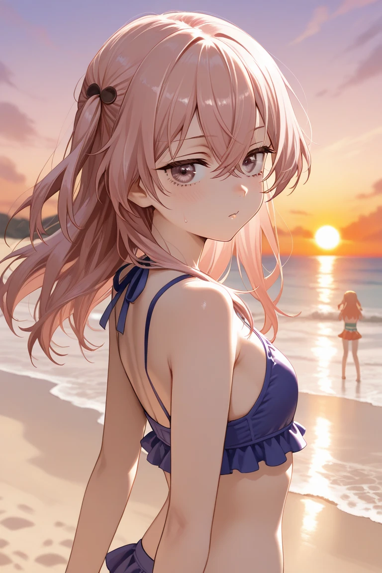 Bikini, shy, blush cheeks
