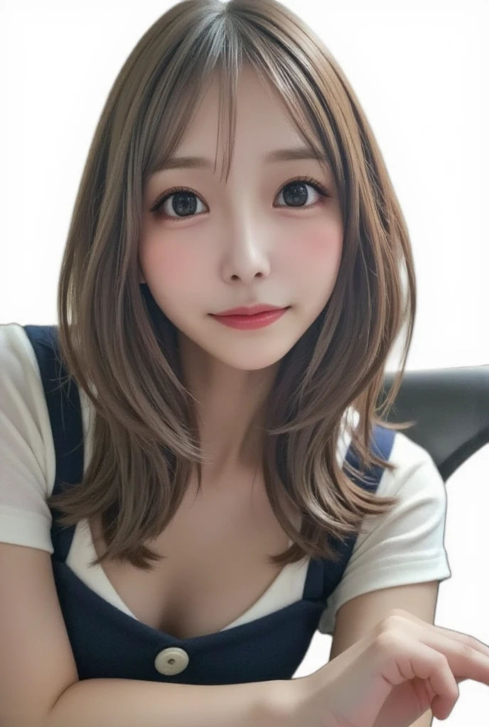 bright表情、Photorealistic:1.32、highest quality、超A high resolution、最も美しい日本のgirlの写真、Cute and beautiful face details、Small Face、(Purelos Face_V1:0.008)、美しいbangs、14 years old、Radiant, fair, glowing skin、Hair gets tangled in the face、girl1people、顔まで伸びるbangs、bangs、Hair between the eyes、Attractive brown silky hair、bright、Clear eyes shine charmingly、Dynamic pose、highest quality、Disorganized、((the cutest girl in the world))、日本people、((Mini dress with ribbon:1.3))、Korean Fashion、(Long Bob:1.3)、(Tie with a thin ribbon)、Nice and cute、An innocent smile、nice smile、No cleavage、(Large Breasts:1.3)、(Posing cutely:1.3)、Brown Hair、Small waist、Detailed beautiful eyes、View your viewers、Upper Body、Close-up of face、Front view、