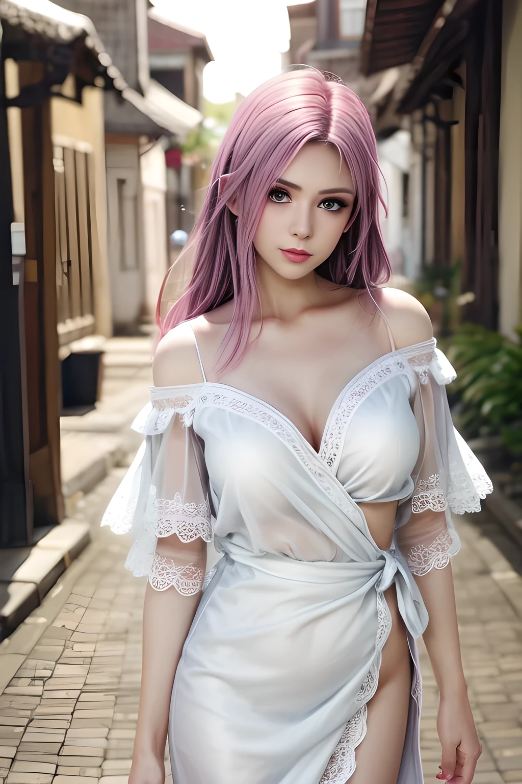 helplessly entangled in the spider's web(long lavender colored hair with a single braid accent),(grey colored eyes),(youthful freckles over nose), (anime) in bar, (choker necklace), (mischievous troublemaker), (sh44r) ,(bar setting). (best quality, 4k, highres, masterpiece:1.2), (ultra-detailed), (realistic, photorealistic:1.37), (vivid colors), (portrait), (bokeh), (soft lighting) full body photo,spider web,cocoon