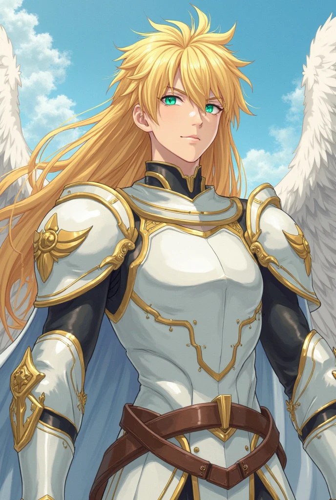 An unbeatable masterpiece,laughing,Above the Clouds,Golden light,Valkyrie-like equipment,God bless you,Angel&#39;s wing,Angel Halo