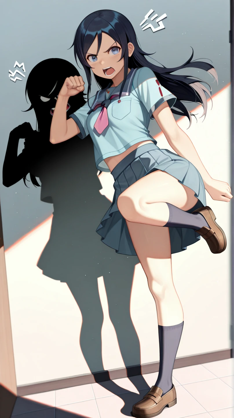 llustration, (masterpiece), (best quality), (ultra_detailed), finely detail, (Depth of field), Hoshino Ai, long hair, (purple hair:1.2), , big ,(Illustrations of detailed,Very detailed and meticulous drawing,Delicate lines，Slow and fast,Realistic texture expression),[Colored braid main line],[Briefing Room Background],([Endless] Japanese cartoons (Japanese girl 17 years old) [Dense details]),(Delicate and beautiful skin expression [transparency]),[Perfect eye details (Every detail of the iris is beautifully painted)[Gemstone eyes]],[Long and beautiful eyelashes],[Carefully drawn hair [Learn more about beautiful, shiny hair]],(Perfect hand details [Beautiful fingers without flaws [Beautiful nails]]),(Perfect anatomical structure (Perfect proportion)) [[Full body portrait]],[Ideal color coordination(Accurately simulate the interaction of light and matter)],(high quality,[Precision details] high resolution,(detailed,high detail)),.Suspender stockings,Very sexy, Upskirt, Random lower back angle,long legs， very mini skirt ,big ass, Expose panties，The expression is nervous，stick out tongue，Lift skirt，Suspender stockings，Butt touched by someone else，Aheyan