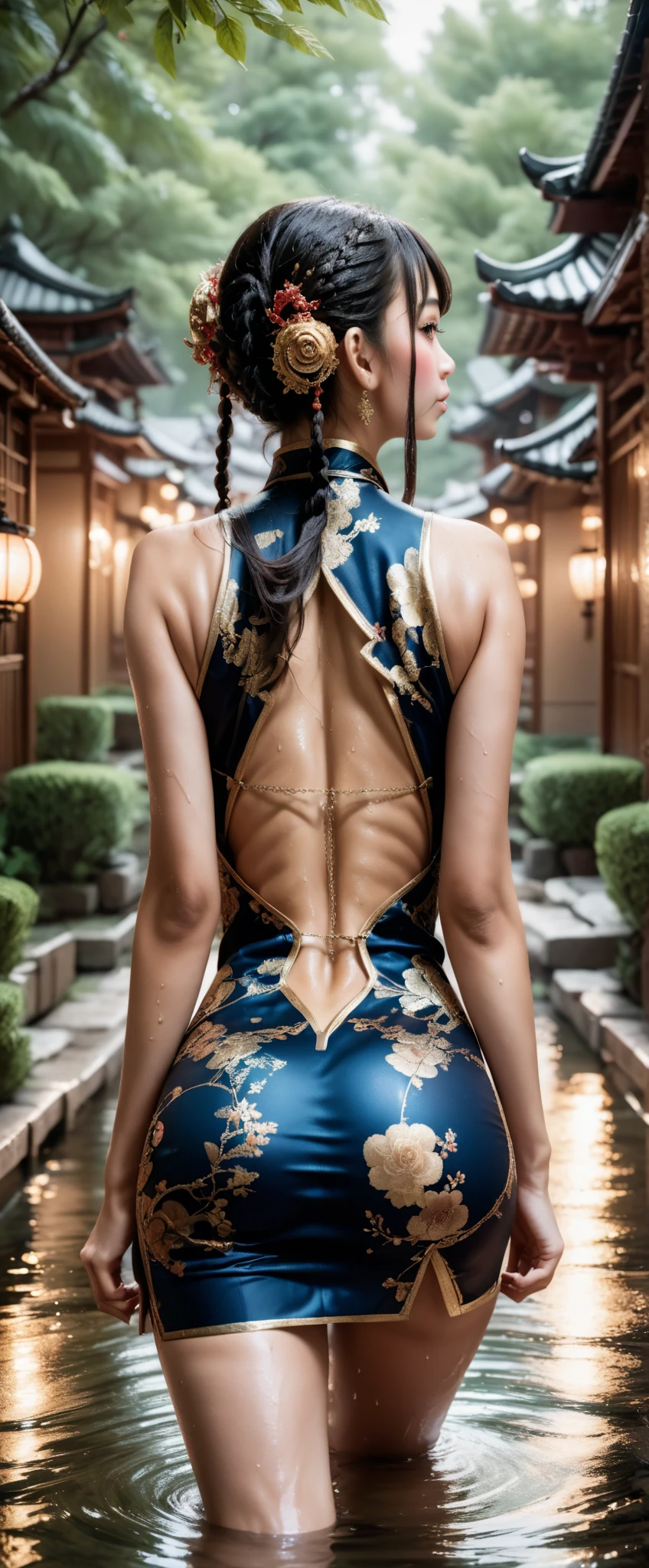 (8K、Raw photography、Highest quality、masterpiece:1.2),(Black Hair、Dark Eyes:1.9),(Floral Chinese Dress:1.6)、View your viewers,Front view,White skin,(:1.4)、(Tight waist:1.6)、(Clothes that accentuate the shape of the breasts:1.0)、(Big Breasts :1.3)、Slim figure、Ultra-high resolution,beautiful,beautiful fece,(One person、No background:1.9),whole bodyボディー,Japanese women,(reality的:1.37)、Photon Mapping,reality、(Baby-faced and cute: 1.4)、(Cute Smile: 1.8)、(Round face: 1.8)、Radio City、Physically Based Rendering、Depth of field rally background、photograph, (I can see your knees、Thigh close-up:1.8),(:1.6),whole body、Great quality
