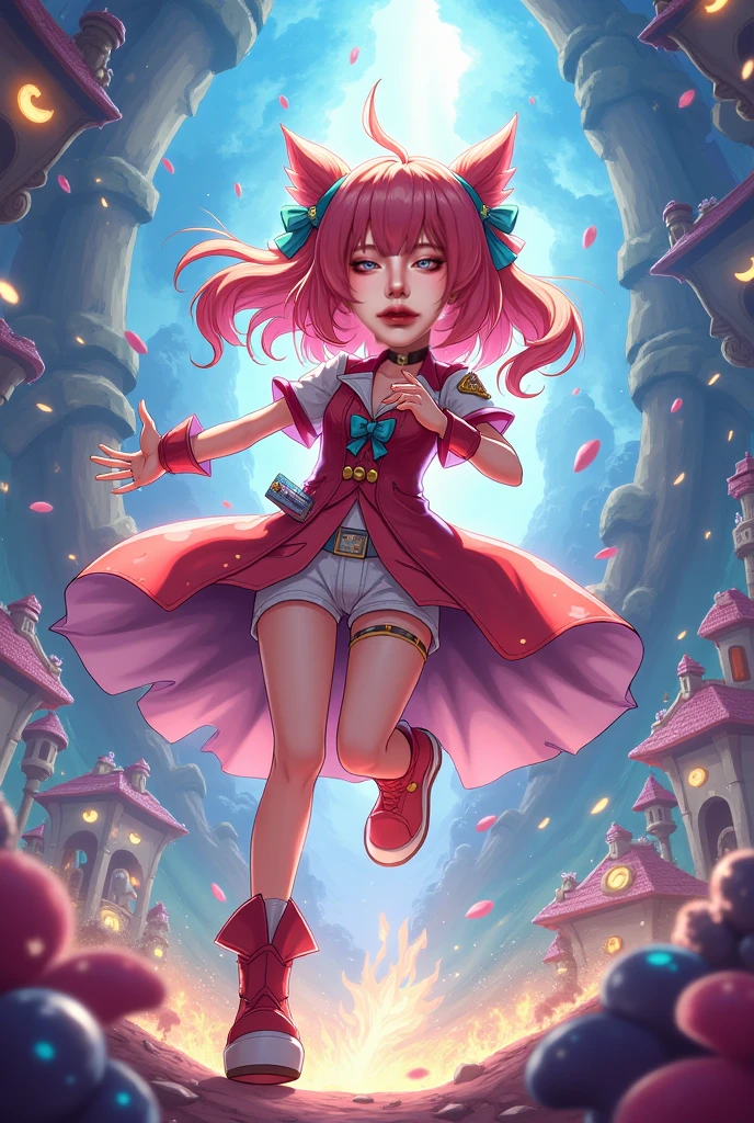 Dark magician Gilles in a red dress,((See through)), Very detailed, Rubio,(((Tiny mini skirt))), ((Skirt flip)),(((I can see Tanga))),smile, blue eyes, Realist, Red High Heels, (((Christmas))), Neckline, ((Christmasツリー, gift)), cabello Rubio, 魔法のChristmas. Seductive and sensual poses.