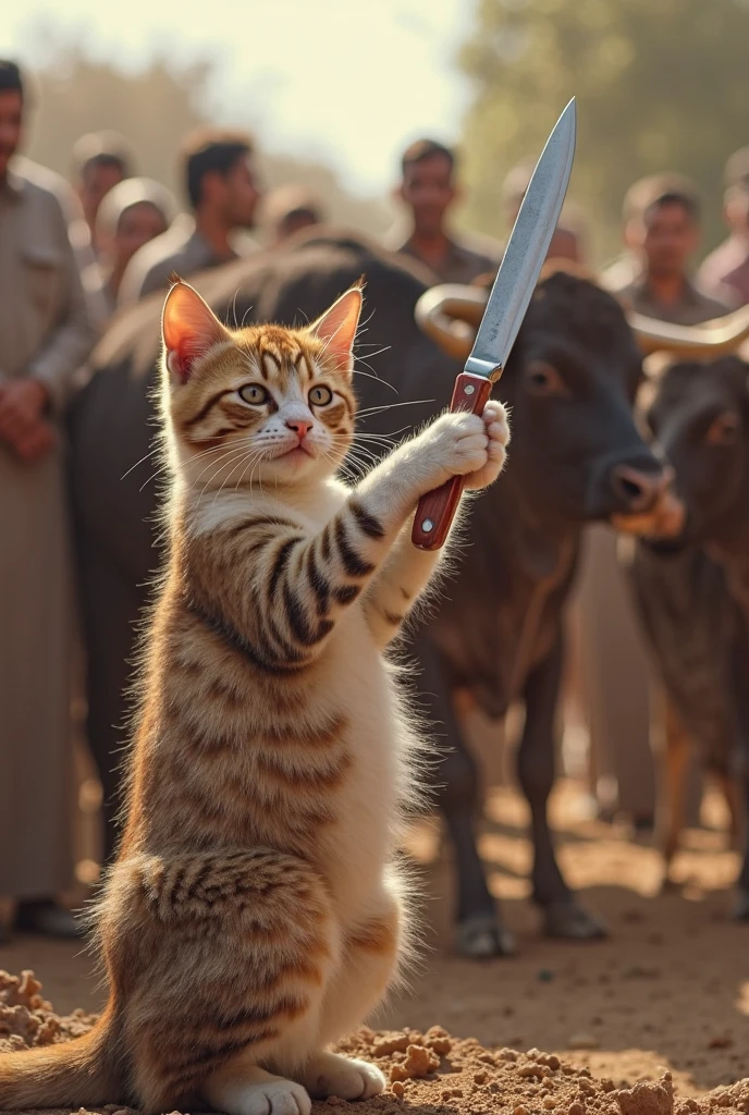 Osama Bin Ladin Existential crisis cat holding RPG and smiling.