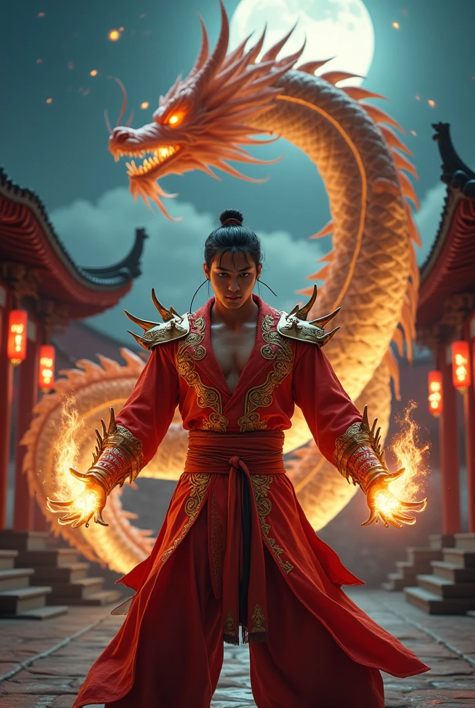 Dragon as a kungfu master