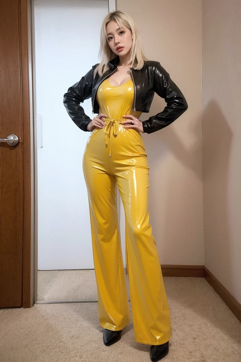 (masterpiece, best quality, hires, high resolution:1.2), extremely detailed, realistic, highres, (Volumetric lighting, sunlight, cinematic lighting, rim lighting:1.25),
20 yo woman, (fit: 1.2), (slim: 1.2), (supermodel body: 1.2), (long hair:0.7), sexy, perfect body, detailed gorgeous face, freckled skin, pale skin, long hair,
orange construction reflective jacket, orange construction reflective pants, (cleavage big boobs:1.2), (black  construction reflective helmet:1.2, yellow  construction reflective garterbelt:1),
(dynamic pose: 1.2) ,
(full body:1.3) ,
(necklaces:1),
(sneakers:0.75),
(hammer, screwdriver:0.5),
(background on the rooftop in a construction site on a skyscraper:1.1), (dark night:1.35), lens flare, red light, radiating an atmosphere of opulence and relaxation, Vintage Waves.