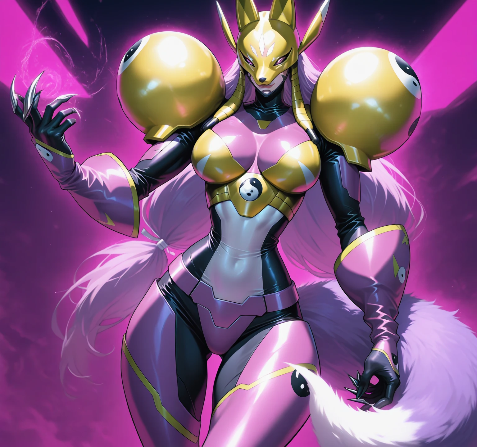 4K,genuine,genuineistic,Near future,NSFW,conversion,porn,adult,Renamon and the fox beastman and the giant battle mecha,The pilot is inside a giant battle mecha.,Pilot details(full body concept art,Renamon is the pilot,height: 160cm,The pilot is in front of a giant battle mech..,The pilot is wearing a レナモン-type tight skin suit.,face:レナモン type full face helmet,tentacle cockpit内で雄キツネ獣人にバックから犯される,Male fox beastman and Renamon have sex,attached to tentacles,with tentacles,Renamon type tight skin suit is sticky and shiny with mucus..,A fluffy fox tail is growing,evil depravity,genocide),Details of the giant battle mecha(full body concept art,humanoid,Looks like a fusion of レナモン and a dragon,symbiote,evil depravity,height 40 meters,Has a fluffy tail.,fox ears,standing behind the pilot),tentacle cockpit,Inside the cockpit(The cockpit is covered with tentacles,There's a pilot,sitting in a tentacle-shaped cockpit