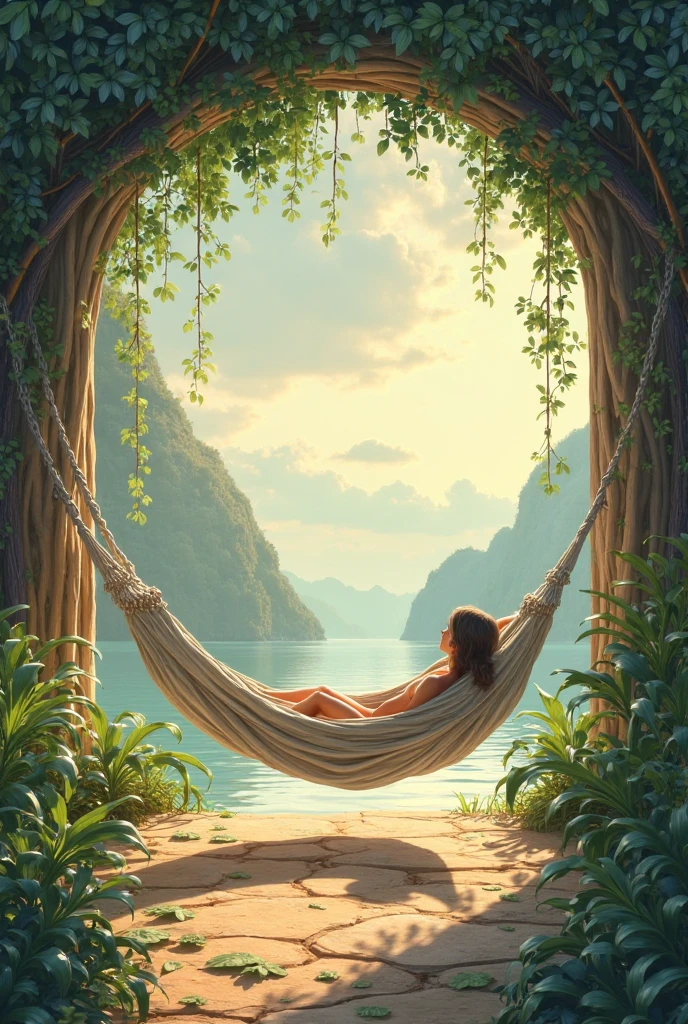 Hammock over cenote