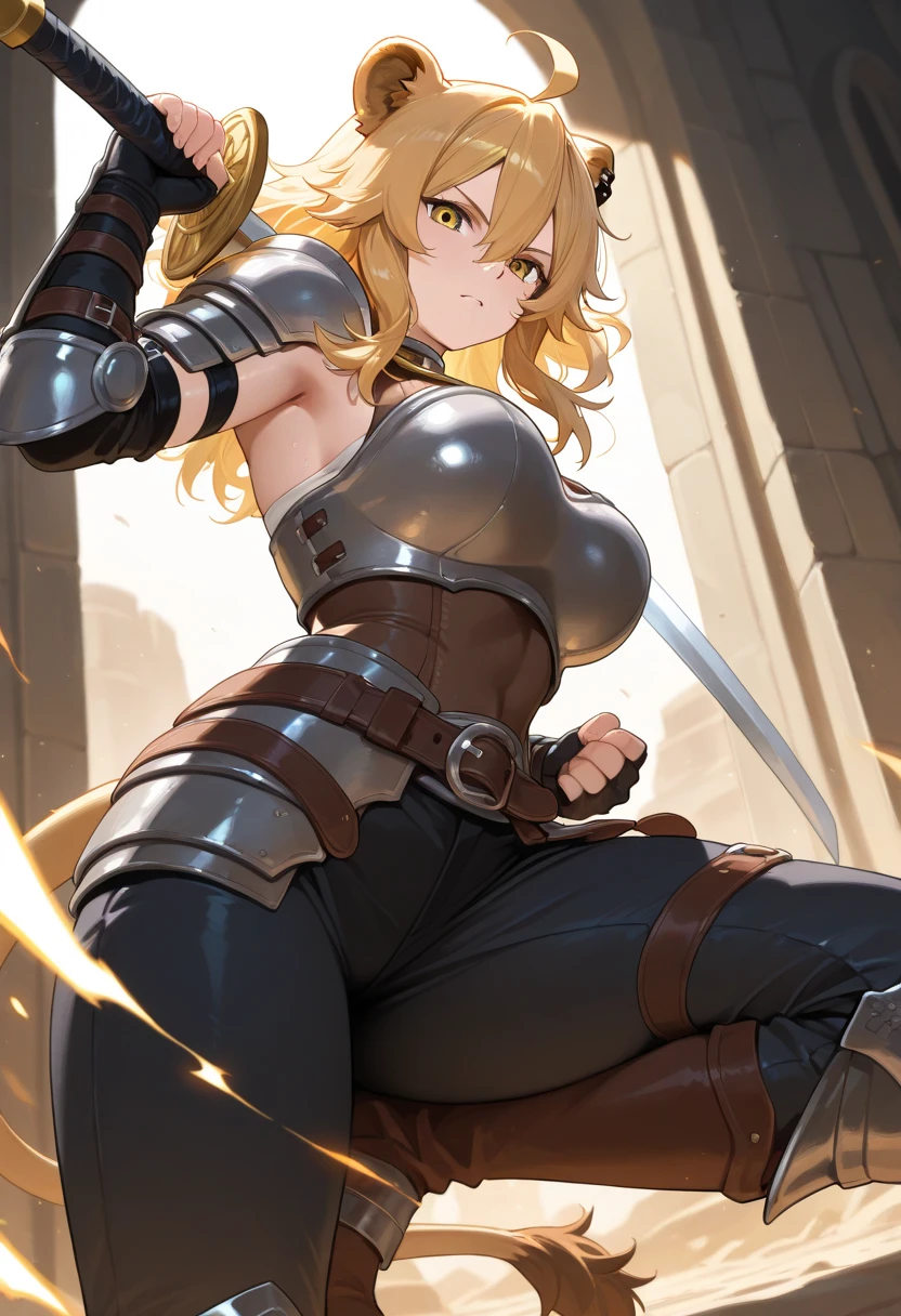 nsfw,8k,Masterpiece,(bikini),A woman wearing separate armor,bikiniアーマー, Otherworld fantasy game characters,((Squat with your knees raised:1.3)),Sitting with legs crossed,Angle from directly below the front,(Panty Shot),Sexy anime characters,Slender figure,Cleavage,belly button,Medium Hair,A charming smile,Flushed Cheeks, Knight Girl, Very detailed fan art, Detailed digital anime art, Anime Goddess, Anime illustration, Girl in Armor,Beautiful expression right down to your fingertips,