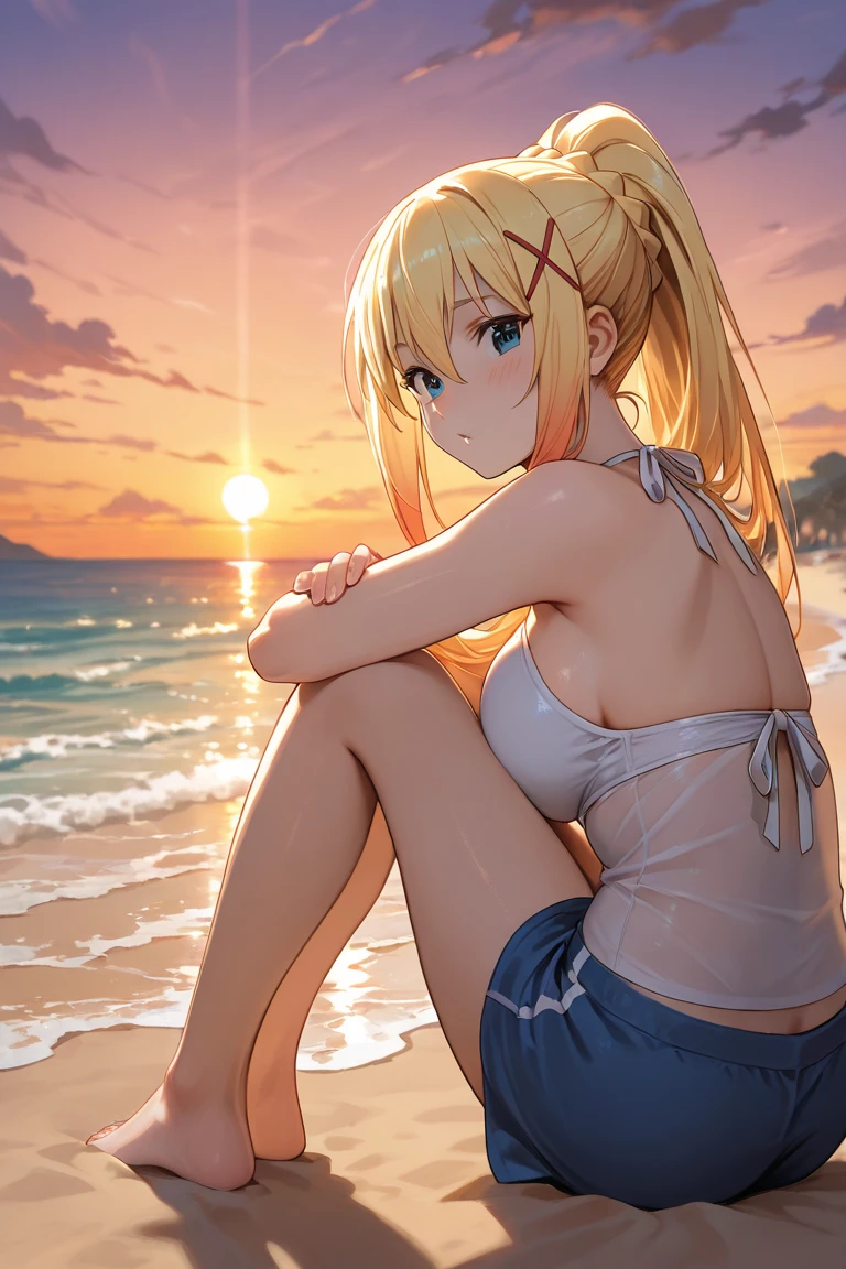 create A WOMAN FROM 18 TO 23 YEARS OLD, BRUNETTE WITH BLONDE HAIR, MEDIUM CHEST, FUCKING HER ASS, HAPPY, ON ALL FOURS