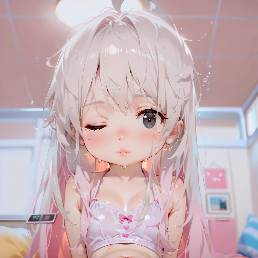 Cute girl , sitting, picture only dark pink and white, vulva reveal, colorless skin color, white skin color, girl, dark pink, long straight hair, dark pink hair, hot, vulva reveal, full character, non clothed, hot, cute eyes, big eyes, big black pupils, cute big pupils, vulva reveal, came out vulva dripping, non clothed, hot thides, non clothed, chibi face, ahegao face, tounge sticking out, filler underwear