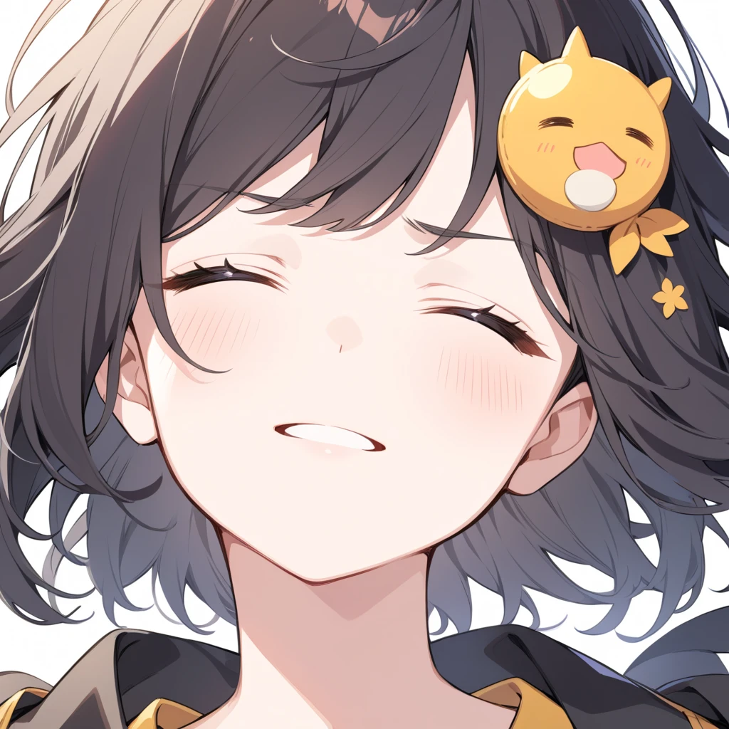 facial expression close-up, white eyes,  