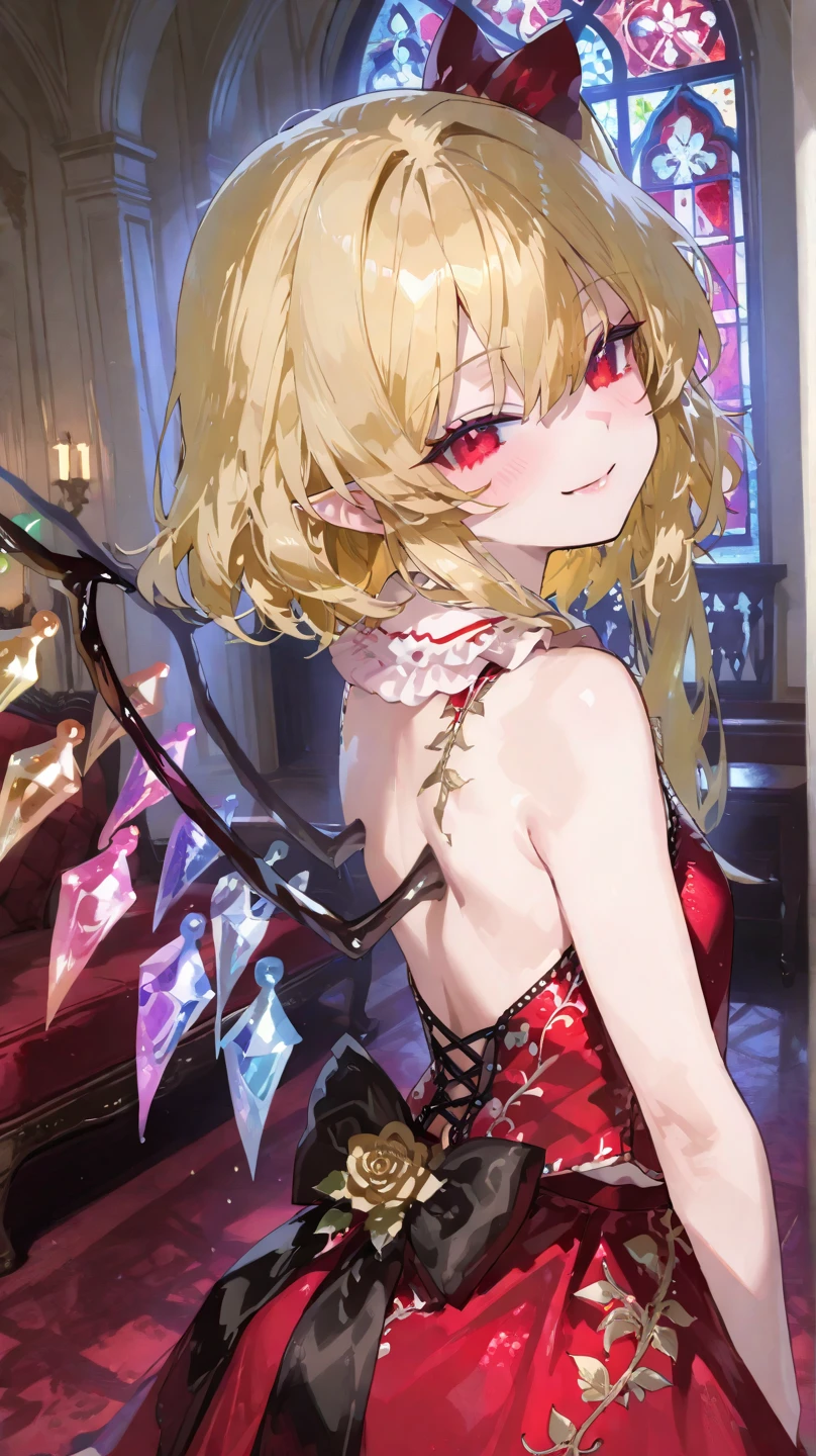 Flandre Scarlet,Blowjob,Falling into Pleasure,Titty fuck,In front of Remilia Scarlet,Ahh,sperm,tongue
