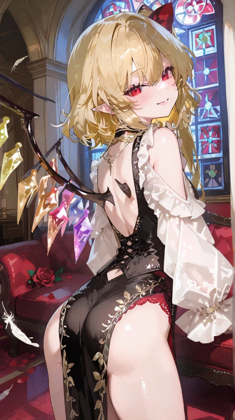 (masterpiece:1.4, best quality:1.2), (real picture, intricate details), 1lady, solo, nsfw, Appearance: (milf:1.25), (slender:1.2), green eyes, slender, small breasts, flat chest, hearts in pupils, big pelvis,, kneeling on bed, warm tones, extreme details, seductive expression