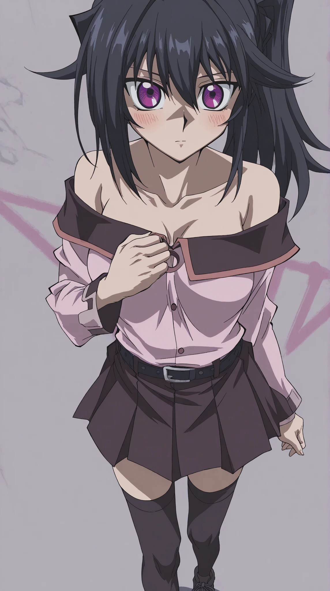 alone, One girl, Onodera Kosaki, Seraphim, tie, smile, View your viewers, , got it, Flat Color, 2D, Anime Coloring, Jagged lines,naked,naked,