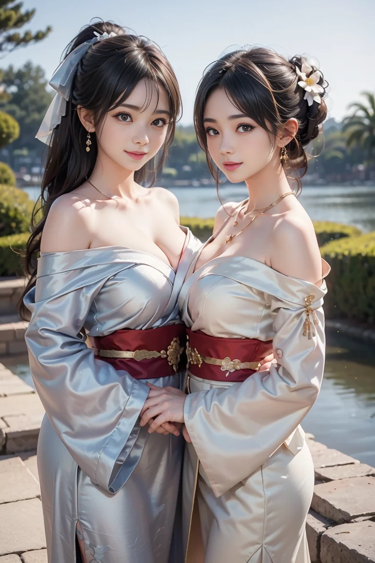 (extremely heavy breasts)、highest quality、masterpiece、ultra high resolution、(white dragon armor)、(((Metal製))),(((big breasts)))、(((Detailed revealing white micro bikini))),(she wears a beautiful crown made of precious stones.),(Photoreal:1.4)、RAW photo、1 girl、(((random hair))、(((color々take a pose)))、glowing skin、(((black chinese dragon)))、intricate and gorgeous hair ornaments、(Looks like a gorgeous jewelry necklace)、(someone who looks at you calmly, Eyes like a goddess.)happiness:1.2)、(metal bikini background)).((beautiful sea background))、cliff、(ruins background)、((Super realistic details))、portrait、global illumination、(sexy pose)、Shadow、octane rendering、16K、big breasts、Raw skin exposed in the cleavage、Metal、intricate decorative details、Japan details、very intricate details、realistic light、CG Society Trenlow Eyes、Eyes shining towards the camera、(veil)、(((heavy big))),Shining eyes shine、armpit、24K,