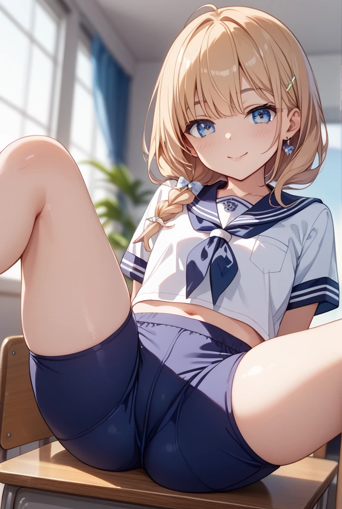 (top-quality,High resolution,(Ultra high definition,4K), (超A high resolution,in 8K),masutepiece:1.2), (Perfect Anatomy,Anatomically accurate), (Angle from below), (Soft lighting, rendered), (Two cute high school girls), ((Sitting on a sofa in the lobby of a luxury hotel,itting open legs)), ((Girls' High School Sailor Uniform)), (Red lace panties), (Two people kissing), (Crisp double eyelids), (Large breasts:1.3), (Soft skin), (Photorealistic), (Glowing skin), (blondehair), (Pixie Cut)