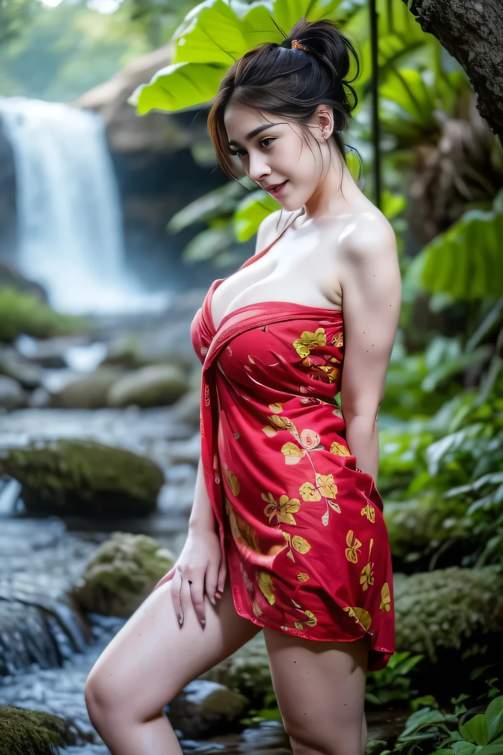 best quality, masterpiece, photorealistic, high resolution, solo, 1 girl, NSFW, realistic and detailed skin,standing, look at viewer, 20-year-old, (nipples come out of bra:1.2),breasts covered by dress, (pussy come out of panties:1.4), (sun glasses with thick frame:1.4),slender body shape、((legs spread)), sexy lips,(sexy clothing:1.4),smile
