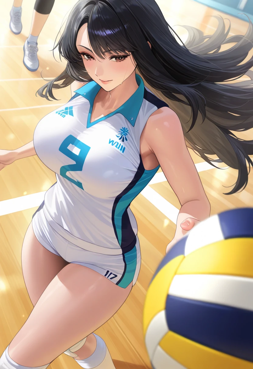 hot girl play volleyball