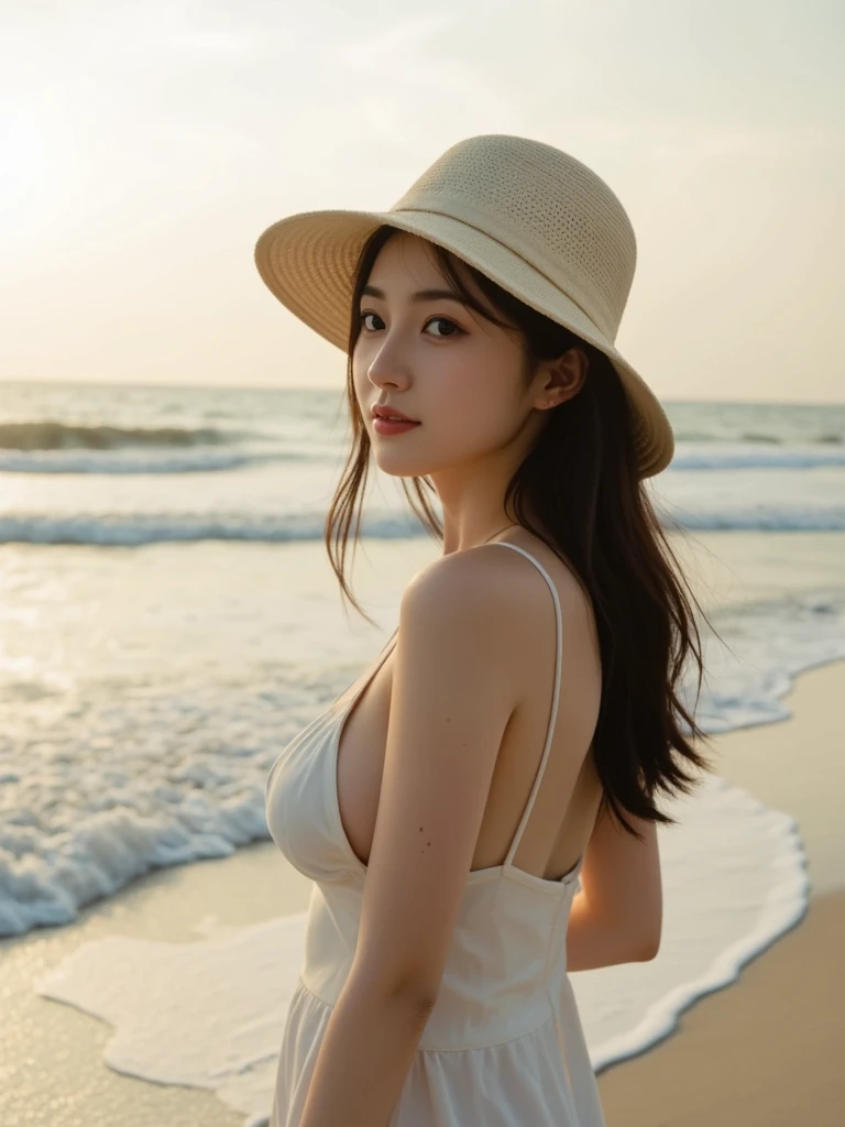 ((Highest quality)), ((masterpiece)), (detailed), One girl, sexy、Wrapped in dazzling light、Dive into the sea、Floating like sleep、beautiful girl