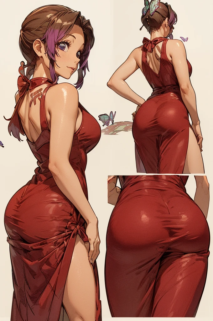masterpiece, ultra-detailed, best quality, hires, absurdres, very detailed illustrations, extremely detailed, intricate details, extremely detailed 8k cg, HDR, colorful, flat color, thick outlines, correct proportions:1.3
yakuza heiress, dragon tattoo, 25-year-old Mahagony-skinned, darkskin, statuesque heart-shaped face,vivacious black eyes, tone, hourglass physique,thick, alluring, large breasts, large butt, heart hips, long, toned legs., hair pinned up in a messy pixie bun, glasses, skin tight open back sweater dress, shyly seductive college book worm, alluring aura and stare, full of emotion, perfect hands extremely fine and beautiful,:: , tattoo ink
, , (64k, 717 gigapixels) (extremely fine and beautiful), sense of depth, depth of field) ( dynamic angle, green scenery, dramatic lighting, volumetric lighting, golden hour,) (relaxed))