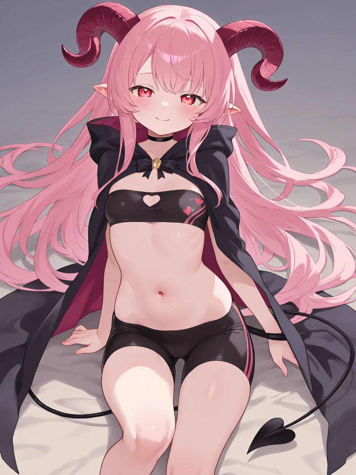 On the bed, succubus woman, smiling, riding, cowgirl, garter belt, sex with man Feels good Cramp Wet crotch、Love juice、Sexy、、Semen overflows from the pussy