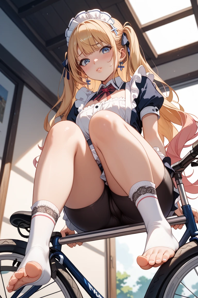 ,((best quality)), ((highly detailed)),(((sketch:))) extremely detailed face, beautiful face,((1girl)),((solo)),(shiny skin),(full body),(looking at viewer:1.25), hmtr, twintails, ahoge, hair bow, red bow, collared shirt, (white jacket), (white bow), (long sleeves), ((frills)), ((black skirt)),((thick thighs:1.15)),((skirt lift:)),(large breasts),((curvy:1.15)),(((pussy:1.35))),(bottomless),((outdoors:1.25)),,,((park,bench:1.5)),((sitting:1.35)),((sit on bench:1.35)),((nose blush:1.22)),(angry,bad mood,:0.95),,, BREAK thighhighs,(white thighhighs:1.15),,BREAK (dark brown footwear:1.15),,((spread legs:1.25)),arms behind back