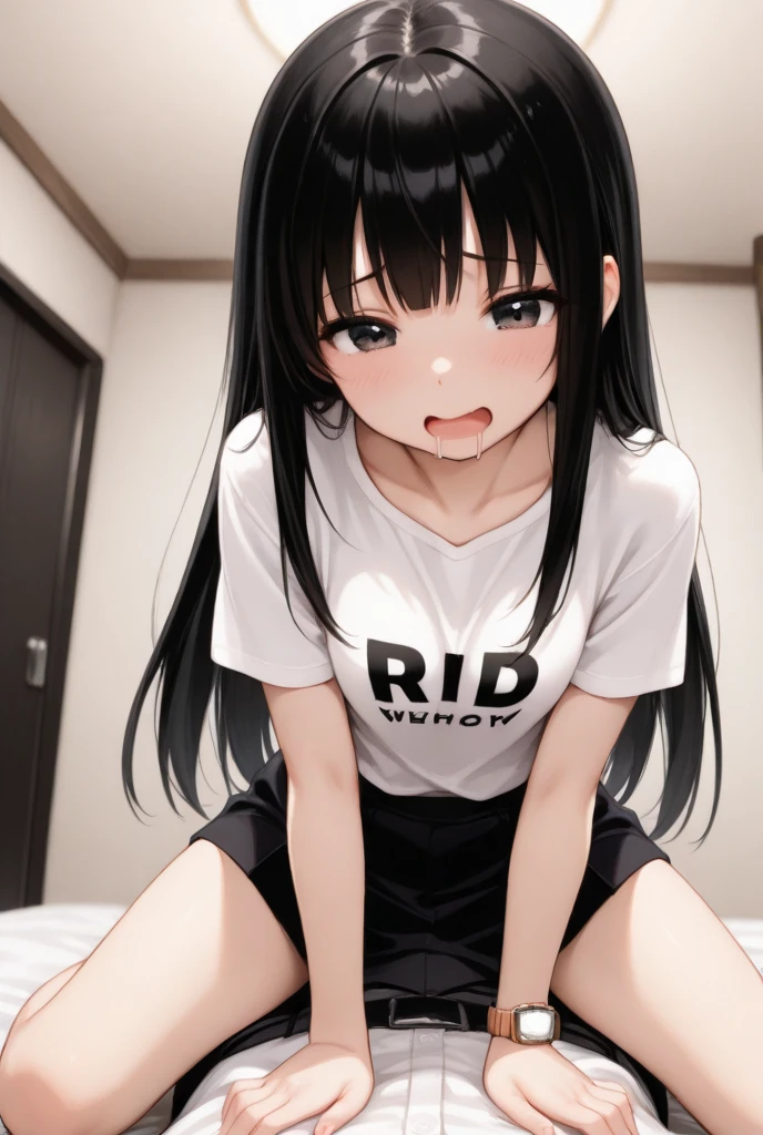 girl with cat ears and tail dark black hair short jeans. white cropped t-shirt .sitting with legs open .and hands on the floor. good size breasts. wide hips. shy.
Masterpiece. Best Quality. 8K scene in a dark alley.