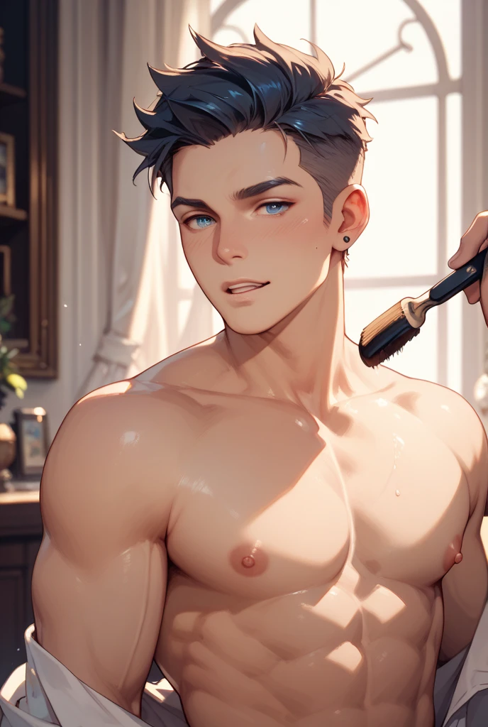 Adult men who are sexually aroused and have an erection ejaculate to satisfy their sexual desire.