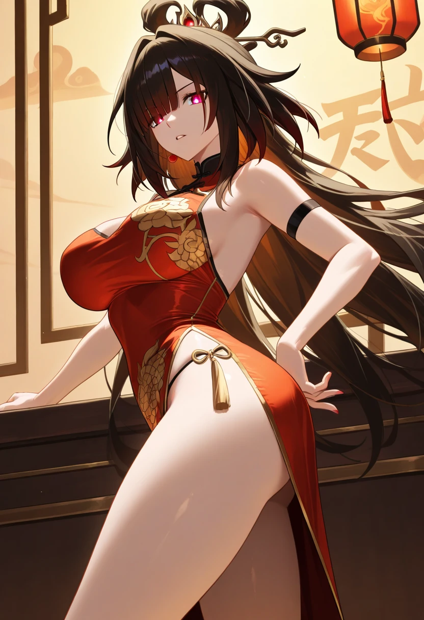 9 Women,36 years old,multiple persons,熟妇,mature,Bigchest,Big breasts Thin waist,long leges,Raised sexy,Pornographic exposure, 独奏,Nine women,Beauty contests,standing on your feet(Background with:Chinese restaurant,inside in room) She has short black hair,dynamicposes,Sweat profusely,drenched all over the body,seen from the front, hair straight, mostly cloudy sky,(((tmasterpiece),(Very detailed CG unity 8K wallpaper),best qualtiy,cinmatic lighting,detailed back ground,beatiful detailed eyes,Bright pupils,(Very fine and beautiful),(Beautiful and detailed eye description),Black eyes,Redlip,ultra - detailed,tmasterpiece,)),facing at camera,(The upper part of the body),A high resolution,ultra - detailed),revealing breasts,Bare genitalia, Bulge,legs are open,sexyposture,Camel toes,Flushed complexion,Open-mouthed,frontage,Chinese samurai,double bun hair,Lotus hair ornaments(Wearing:Red cheongsam,Gold wire embroidery)