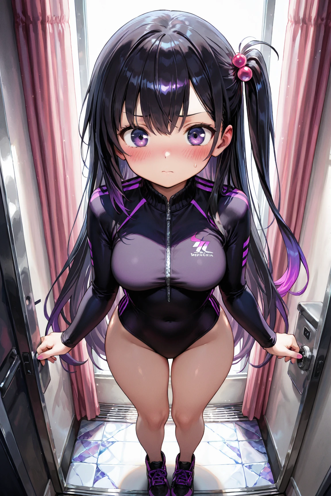 very cute female child,10 yo,Black shiny hair,flat chest,School Swimsuit,Sitting, Spread legs,Kupaa,cunt,embarrassed, blush, Looking away, Locker Room,
Solo, 1girl in,NSFW,
BREAK
(masutepiece, Best Quality,Ultra-detailed)