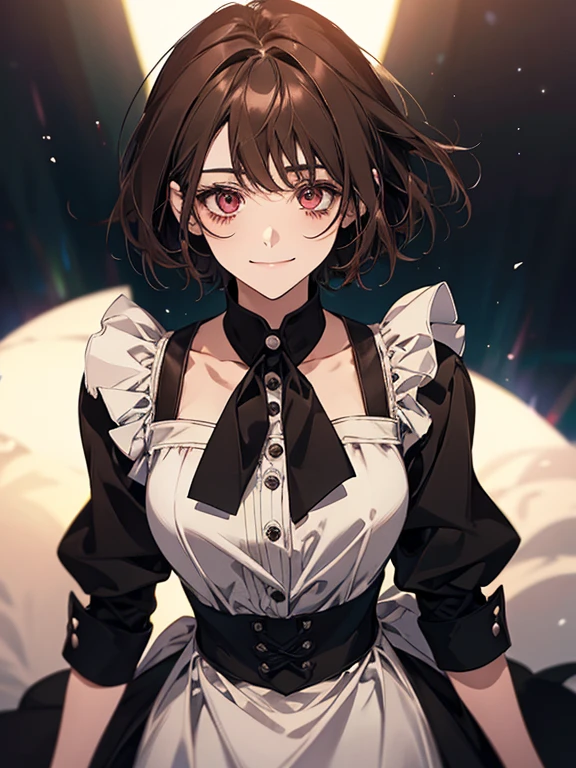 masterpiece,best quality,1girl,shannon,maid outfit,apron,bonnet,brooch,kneehighs,necktie,thigh tattoo,ushiromiya tattoo,light smile,sitting,garden,(rose,rosebush),starry sky,<lora:CHAR-Umineko-Shannon-SOSDAN:0.8>,