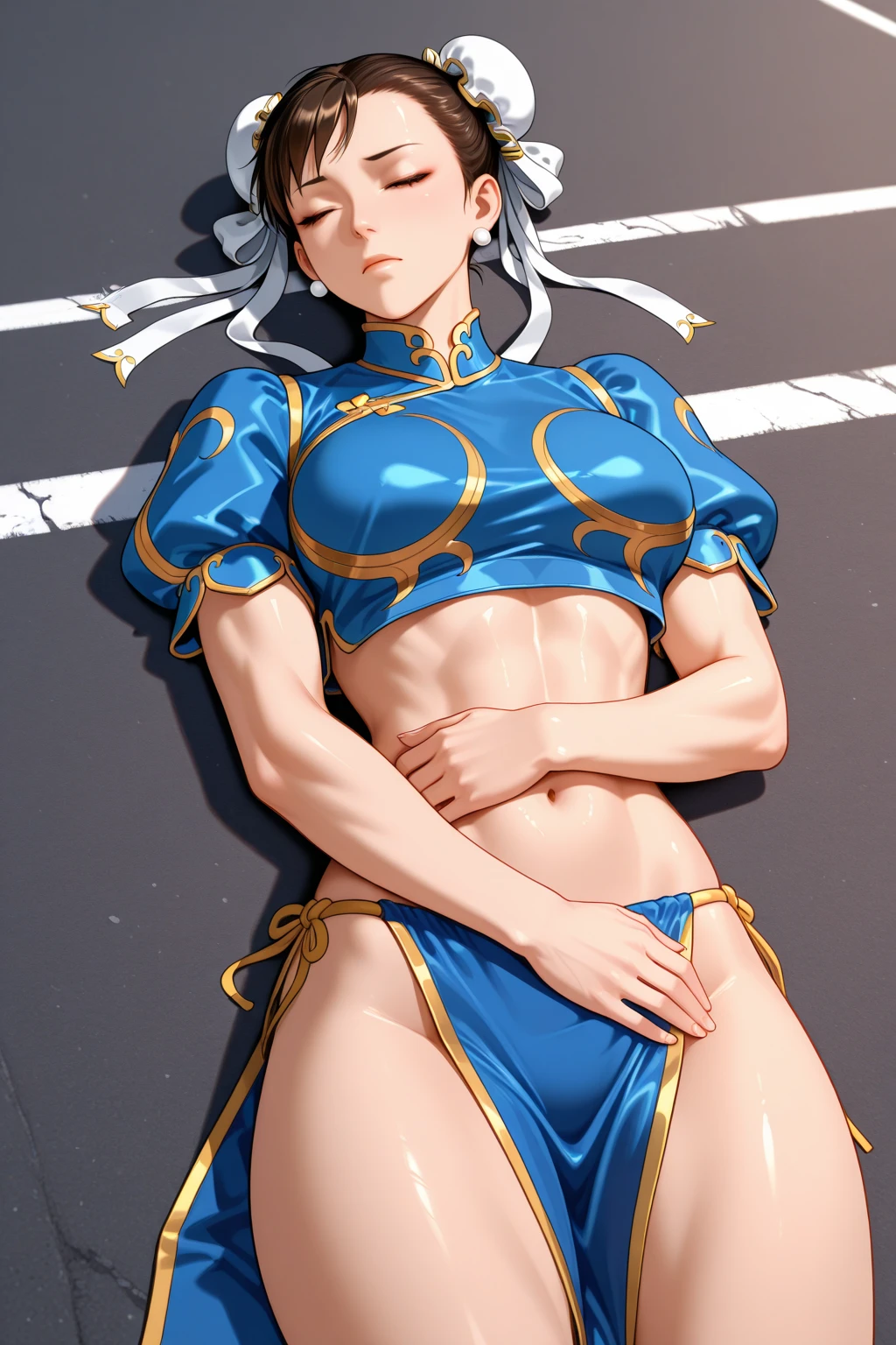,(Best quality,4k,8K,a high resolution,masterpiece:1.2),Dimaria Yesta,((Cute expression)),(green eyes),square hairstyle,I look at the viewer,big breasts,on open air,determination in her eyes,beliefs(Best quality,4k,8K,a high resolution,masterpiece:1.2),realistic,ultra detailed,cruel expression,Bekini,sitting,dynamic action pose,power and authority,fatal blows and parries,strong female protagonist,determination in her eyes,confident and fearless,Bright colors,muscular build,slim and fit figure,epic fantasy work, sexy and fearless,Stage lighting,Bright colors,muscular build,slim and fit figure,Park,(frightened)